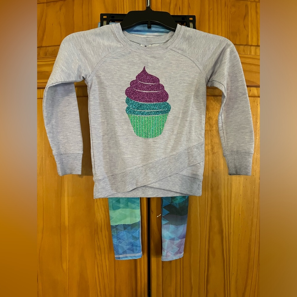 Active Life Girls Size 5 Activewear Set, Sweatshirt and Leggings, NWOT